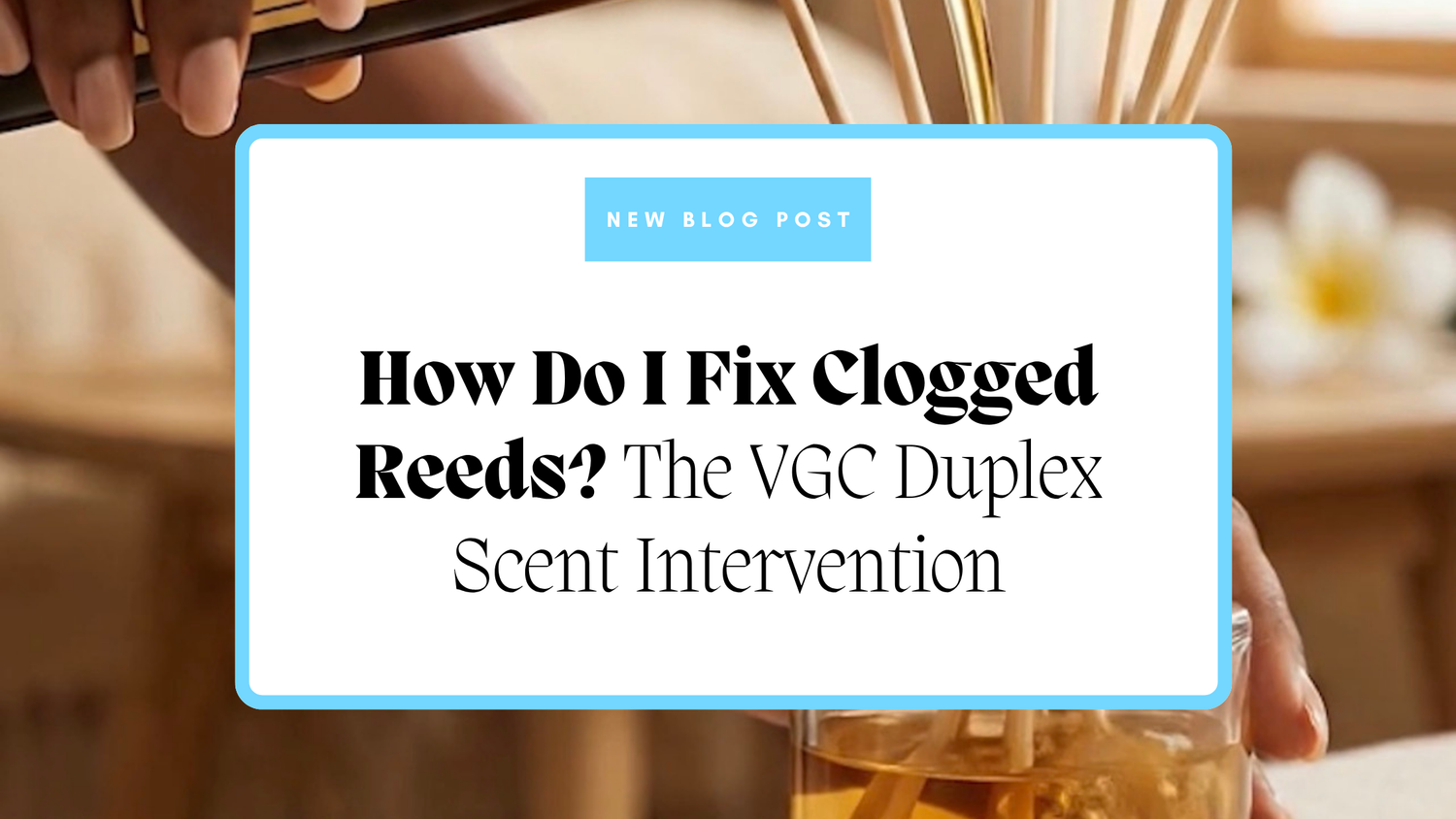 How Do I Fix Clogged Reeds? The VGC Duplex Scent Intervention