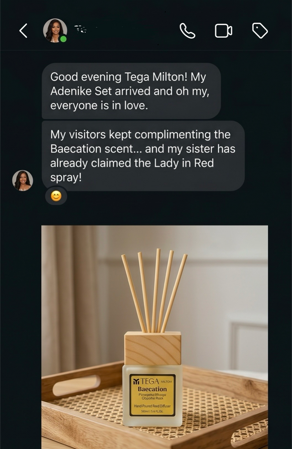 Customer message from Koty